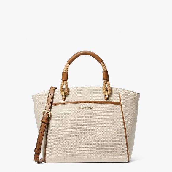 MICHAEL Michael Kors Handbags - Talia Small Cotton Canvas Tote Bag brand new-Michael Kors Brand